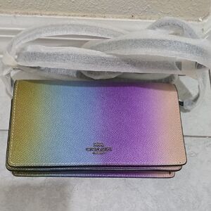 Coach Gradient Purple and Yellow Women's Wallet